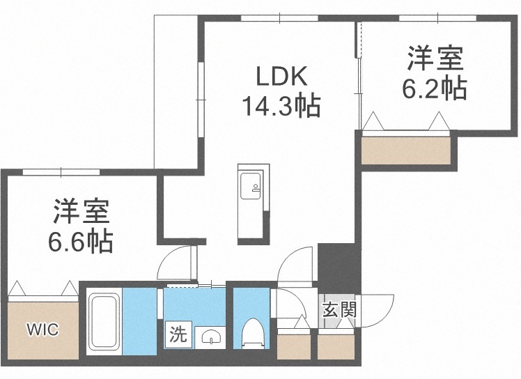 ＣｒｅａＲｅｓｉｄｅｎｃｅ東札幌の間取り