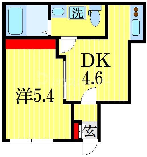 船橋市芝山のアパートの間取り