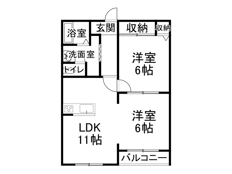 コーポニュータウンIIの間取り