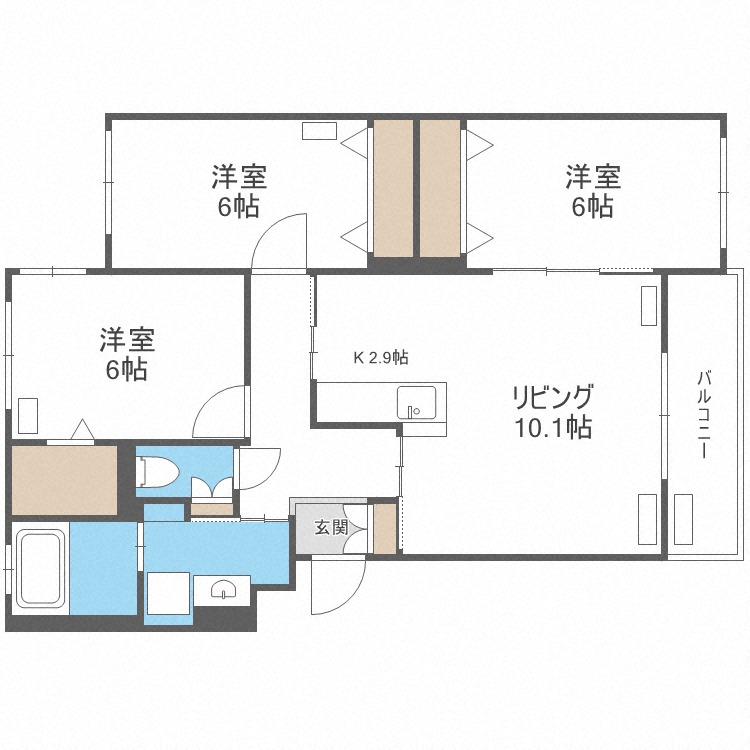 グランメール石山通の間取り