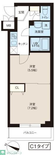 板橋区坂下のマンションの間取り