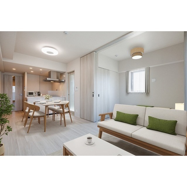居室・リビング　家具・調度品等はＣＧ加工です。実際の賃貸住居には含まれません