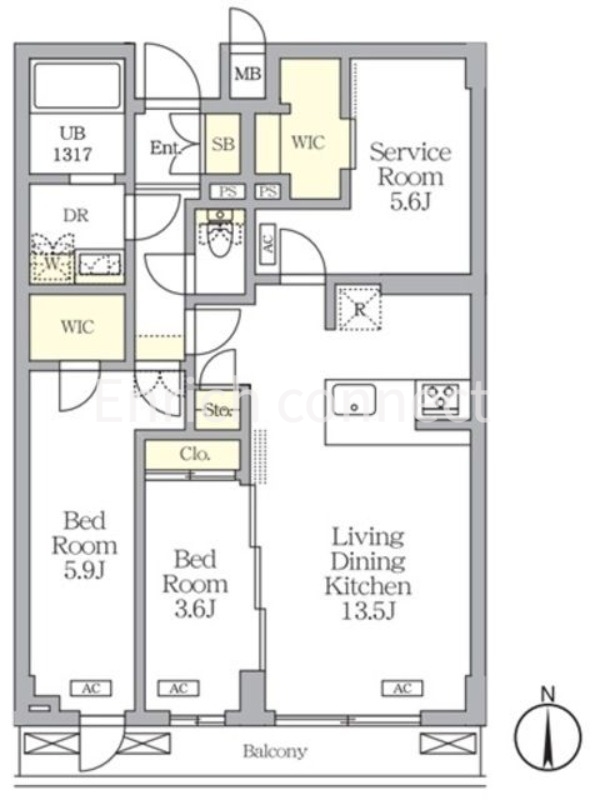 東急東横線 都立大学駅 徒歩7分 3階建 築1年の間取り写真