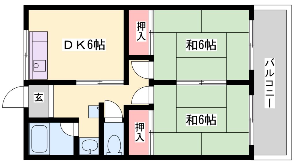 エクセレント宝殿3号棟の間取り