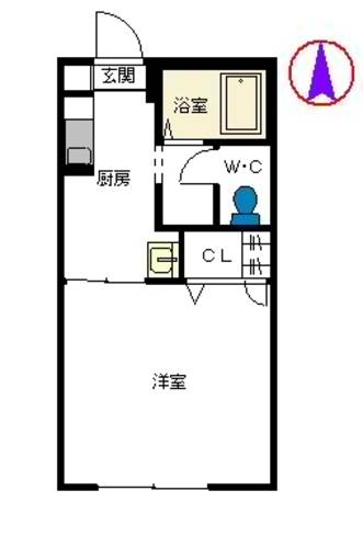 熊本市南区野口のアパートの間取り