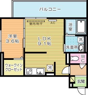 トレス城野貮番館の間取り