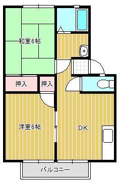 パナハイツドリーム坂出Ｂ棟の間取り