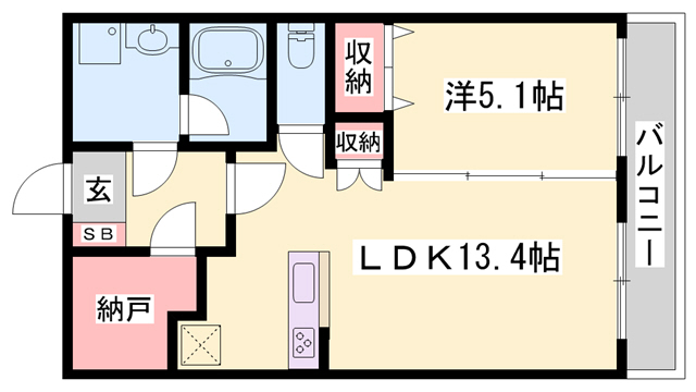 アーバン・フラッツ加西の間取り