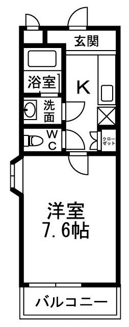 和歌山市有家のアパートの間取り