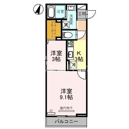 さいたま市西区大字指扇のアパートの間取り