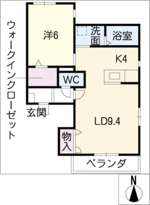 サンハイム　ツタの間取り