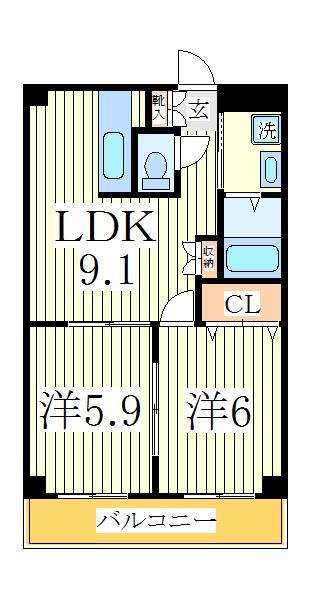 我孫子市南新木のマンションの間取り