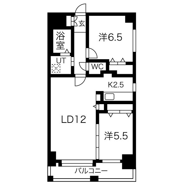 ラディア近代美術館前の間取り