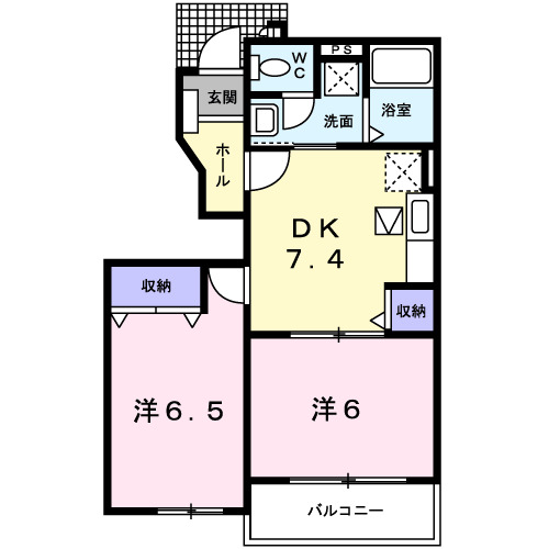 ジェントリー　Ａ棟の間取り