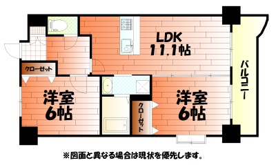 ニューシティアパートメンツ南小倉Iの間取り