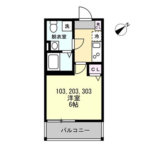 藤沢市鵠沼海岸のアパートの間取り