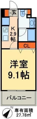 八潮市茜町のマンションの間取り