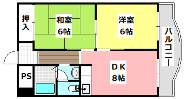 岡善茨木第一ハイツの間取り