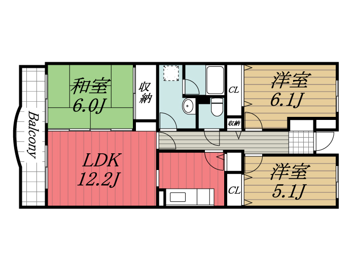 八千代市上高野のマンションの間取り