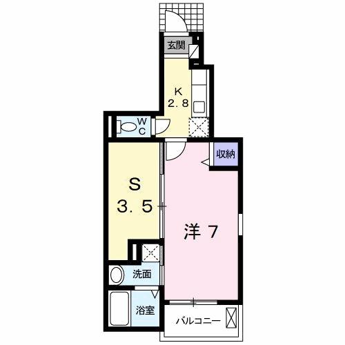 北九州市門司区大里戸ノ上のアパートの間取り