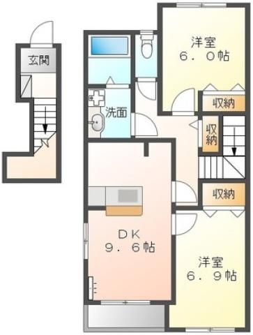 メルヴェーユ脇町の間取り