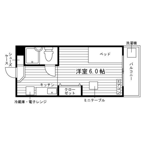 カサヴェール片岡２の間取り