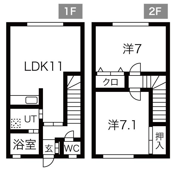 サンヒルズアイB棟の間取り