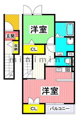 セレン神園.の間取り