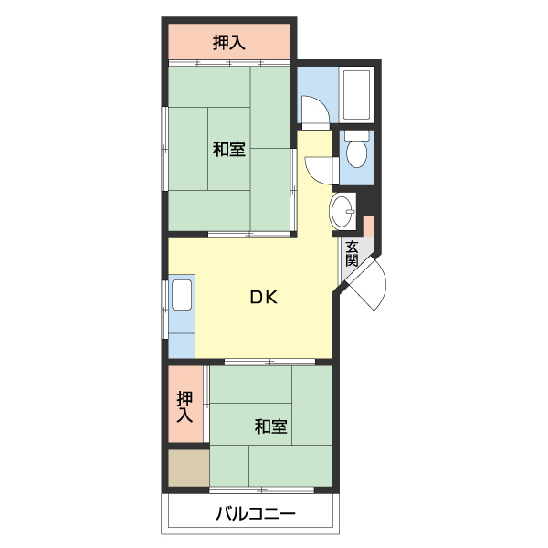 ハイツ宮崎の間取り