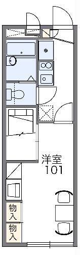 御殿場市東田中のアパートの間取り