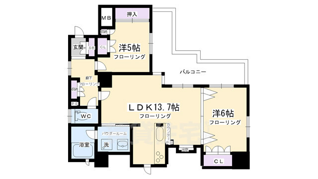 フィエストーレ四条の間取り