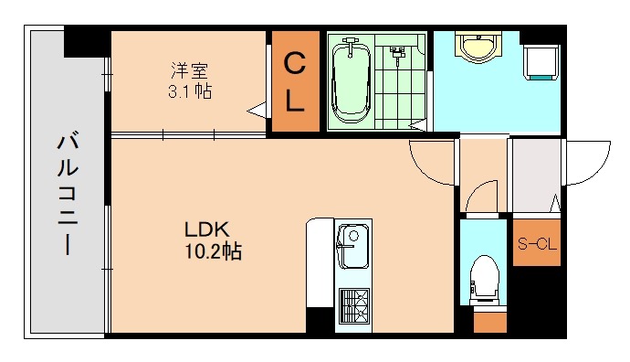 福岡市南区向野のマンションの間取り