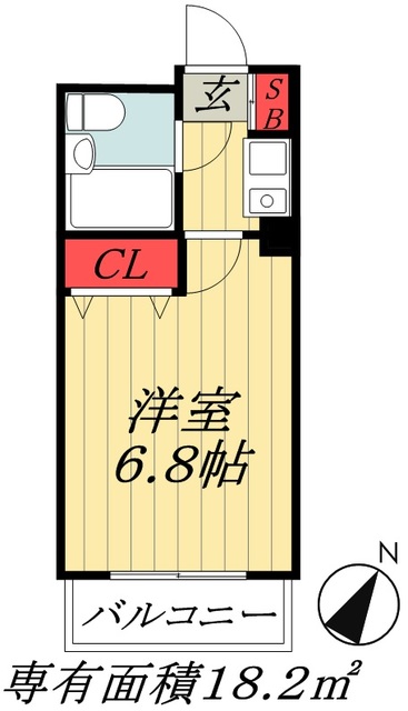 【浦安市堀江のマンションの間取り】