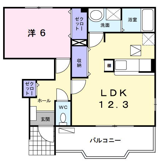 【八街市八街のアパートの間取り】