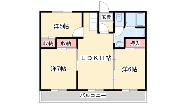 ルネ東辻井の間取り