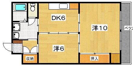 富田マンションの間取り