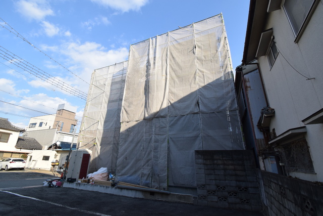 【（仮称）姫路市安田４丁目　新築工事の建物外観】