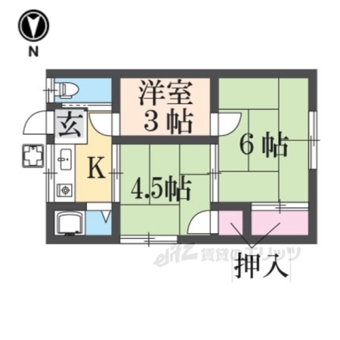 平和荘メゾンＹＯＵの間取り