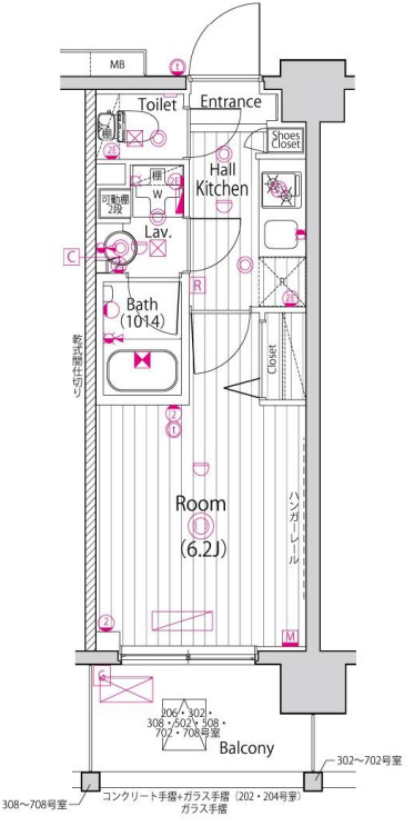 横浜市保土ケ谷区西久保町のマンションの間取り