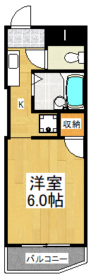 川崎市多摩区枡形のマンションの間取り