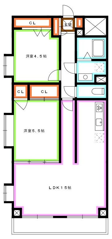 東京都練馬区関町南２（マンション）の賃貸物件の間取り