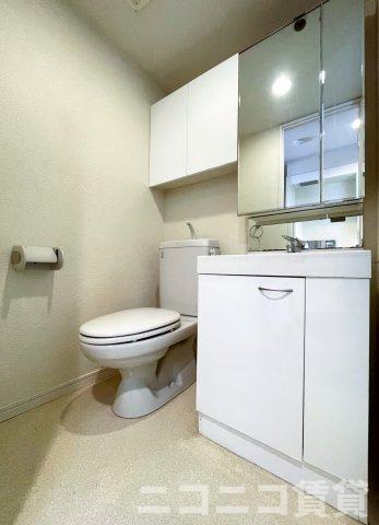 洗面設備　モデルルームの為、現状を優先致します。