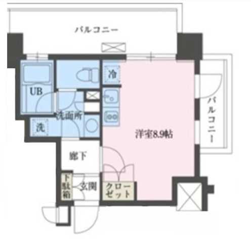 都営大江戸線 東新宿駅 徒歩2分 14階建 築18年の間取り写真