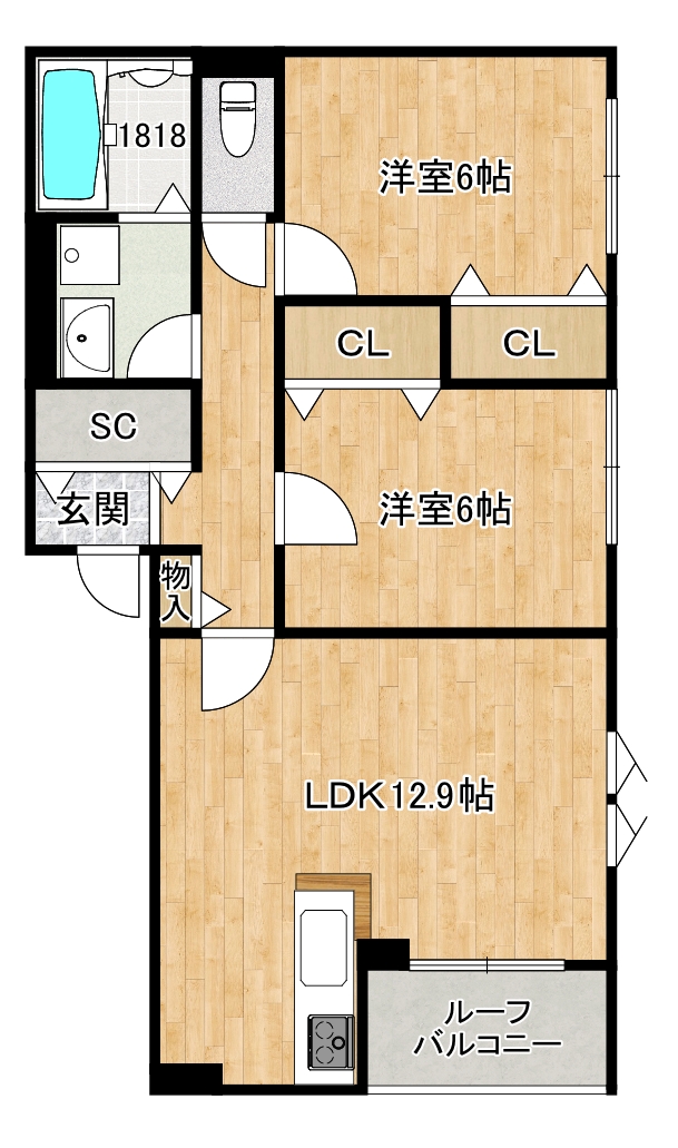 ラ フローラ住吉の間取り写真