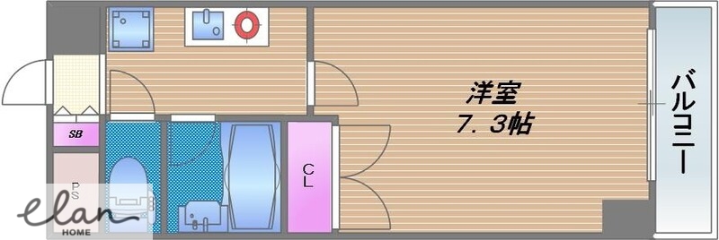 地下鉄千日前線 今里駅 徒歩4分 6階建 築28年の間取り写真