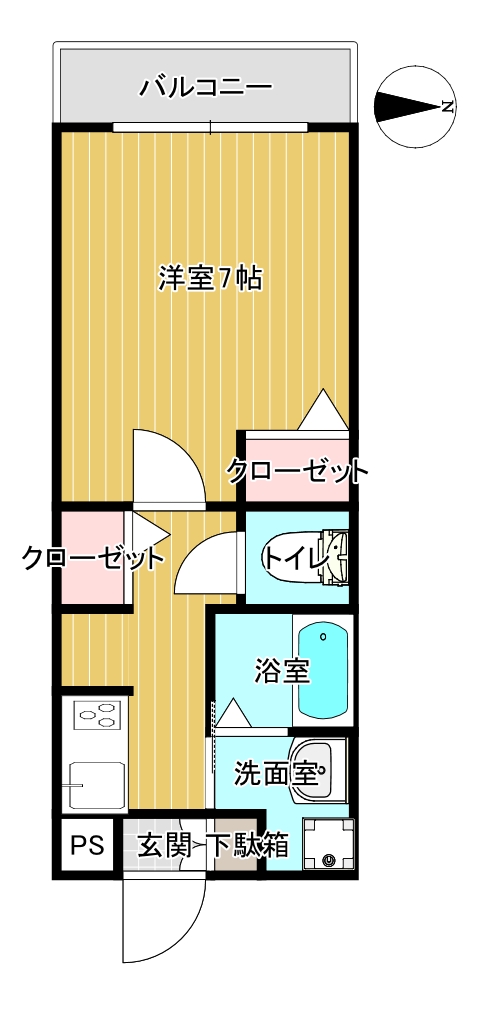 パレス龍大の間取り写真