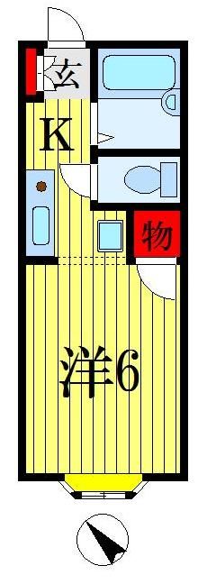 クローバーハイツ弁天の間取り写真