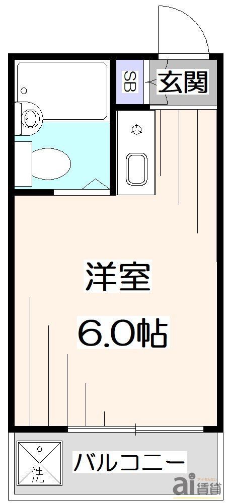 西武新宿線 久米川駅 徒歩3分 2階建 築37年の間取り写真