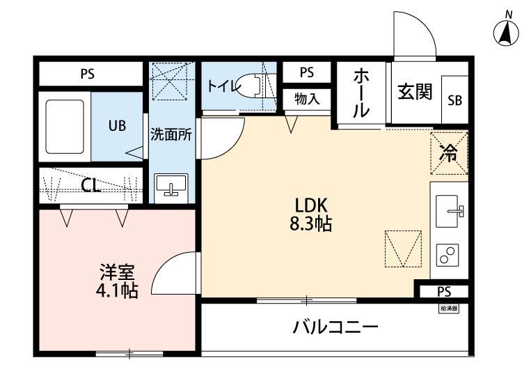リーブルファイン中央区本町西の間取り写真