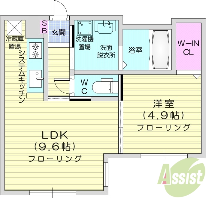 Fran北6条の間取り写真